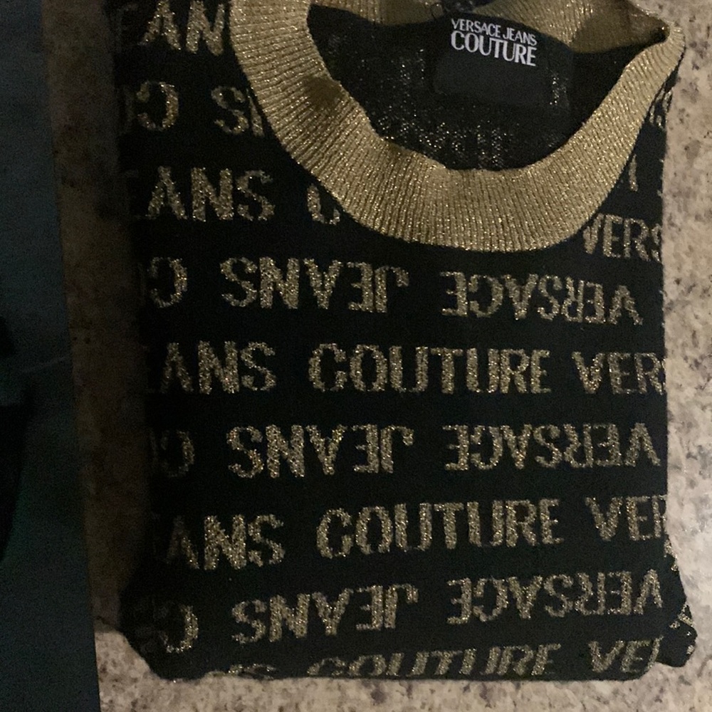 Black and Gold Versace Sweater